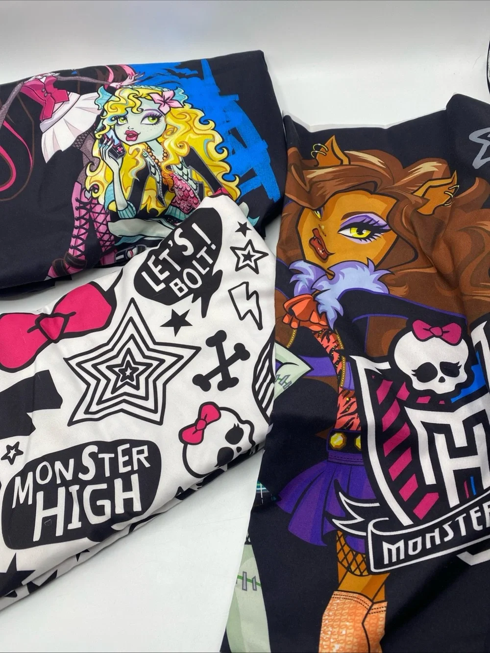 Vintage Monster High Reversible Comforter Twin Ghouls Bed Set Flat Fitted Sheet